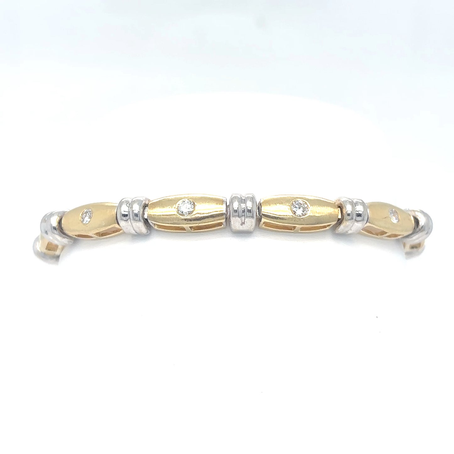 14KTT 7.5" 0.55CTW DIAMOND BRACELET VS2/G-H 18.2G
