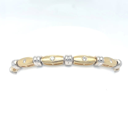 14KTT 7.5" 0.55CTW DIAMOND BRACELET VS2/G-H 18.2G