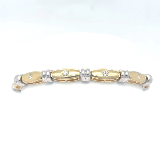 14KTT 7.5" 0.55CTW DIAMOND BRACELET VS2/G-H 18.2G-Fine Jewelry in Bradenton &amp; Lakewood Ranch, Fl. | Michael &amp; Co. Jewelers