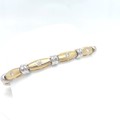 14KTT 7.5" 0.55CTW DIAMOND BRACELET VS2/G-H 18.2G