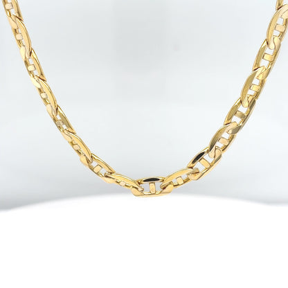 14KY 20" 6MM SOLID ANCHOR LINK NECKLACE 30.1G