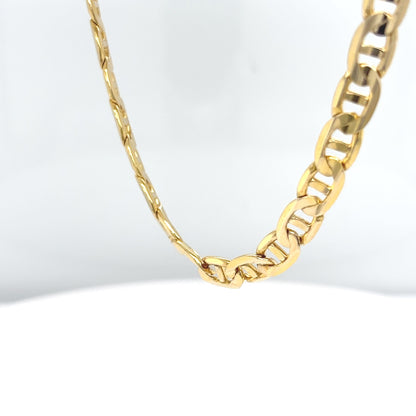14KY 20" 6MM SOLID ANCHOR LINK NECKLACE 30.1G