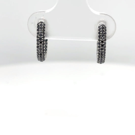 14KW 0.50CTW INSIDE-OUT PAVE DIAMOND 12MM HUGGIE HOOP EARRINGS 2.4G-Fine Jewelry in Bradenton &amp; Lakewood Ranch, Fl. | Michael &amp; Co. Jewelers