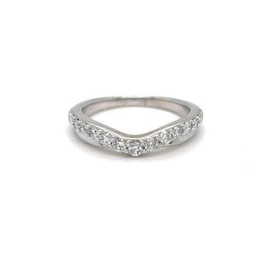 14KW 0.40CTW CURVED DIAMOND BAND SI/G-H 3.1G-Fine Jewelry in Bradenton &amp; Lakewood Ranch, Fl. | Michael &amp; Co. Jewelers