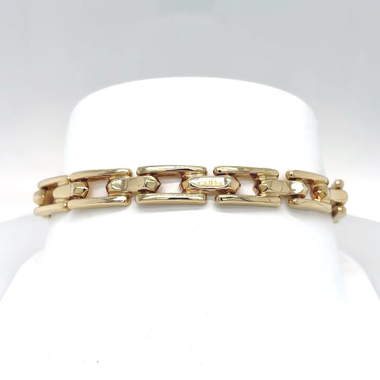 14KY 7.5" 7.25MM FASHION RECTANGLE LINK BRACELET 11.4G-Fine Jewelry in Bradenton &amp; Lakewood Ranch, Fl. | Michael &amp; Co. Jewelers