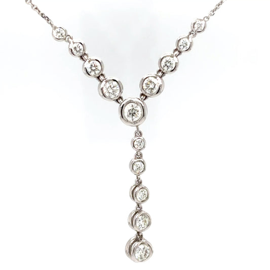 14KW 20-22" 1.00CTW DIAMOND "Y" NECKLACE SI/H-I 5.2G-Fine Jewelry in Bradenton &amp; Lakewood Ranch, Fl. | Michael &amp; Co. Jewelers
