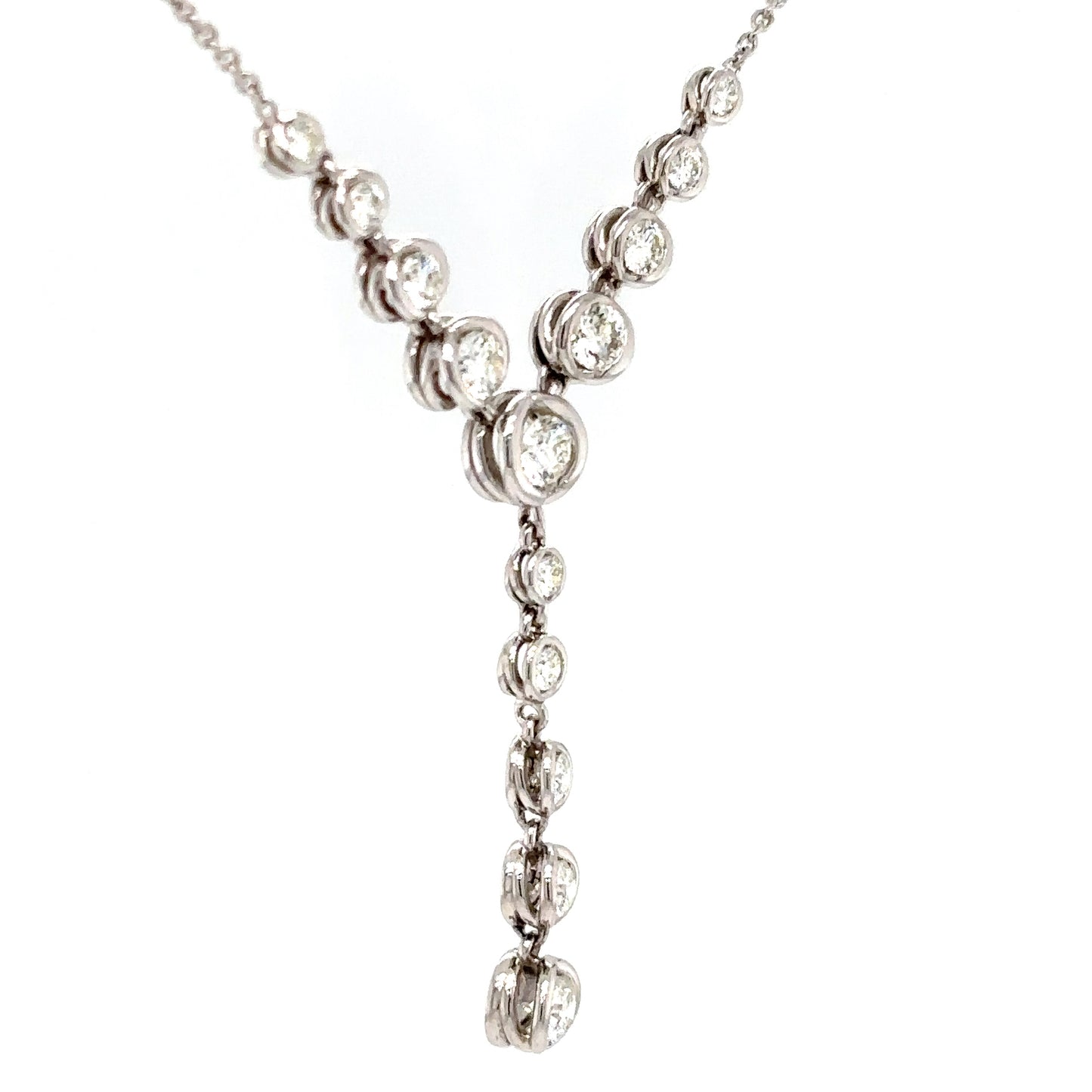14KW 20-22" 1.00CTW DIAMOND "Y" NECKLACE SI/H-I 5.2G