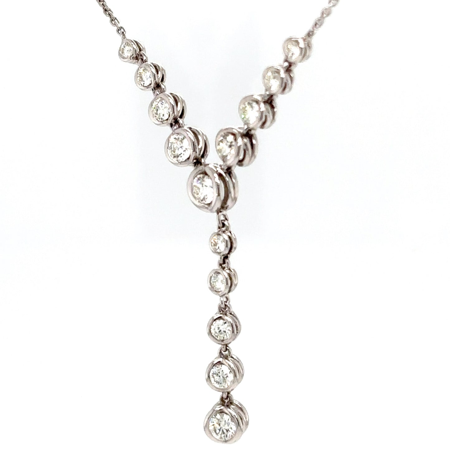 14KW 20-22" 1.00CTW DIAMOND "Y" NECKLACE SI/H-I 5.2G