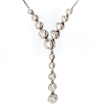 14KW 20-22" 1.00CTW DIAMOND "Y" NECKLACE SI/H-I 5.2G