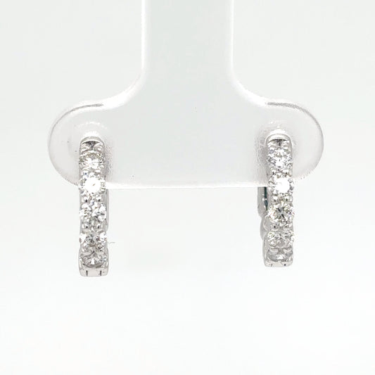 14KW 0.50CTW ROUND BRILLIANT DIAMOND 14MM HOOP EARRINGS SI/G-H 3.2G-Fine Jewelry in Bradenton &amp; Lakewood Ranch, Fl. | Michael &amp; Co. Jewelers