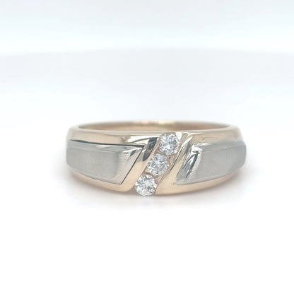 14KTT 0.25CTW DIAMOND WEDDING BAND SI1/F-G 7.5G
