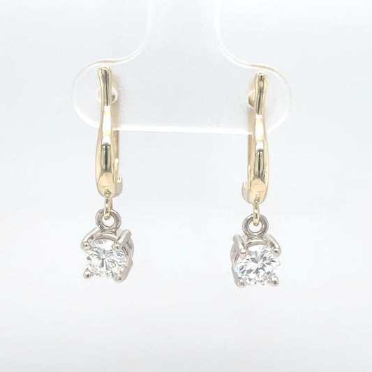 14KTT 0.95CTW RBC DIAMOND DANGLE EARRINGS SI/H-I-Fine Jewelry in Bradenton &amp; Lakewood Ranch, Fl. | Michael &amp; Co. Jewelers