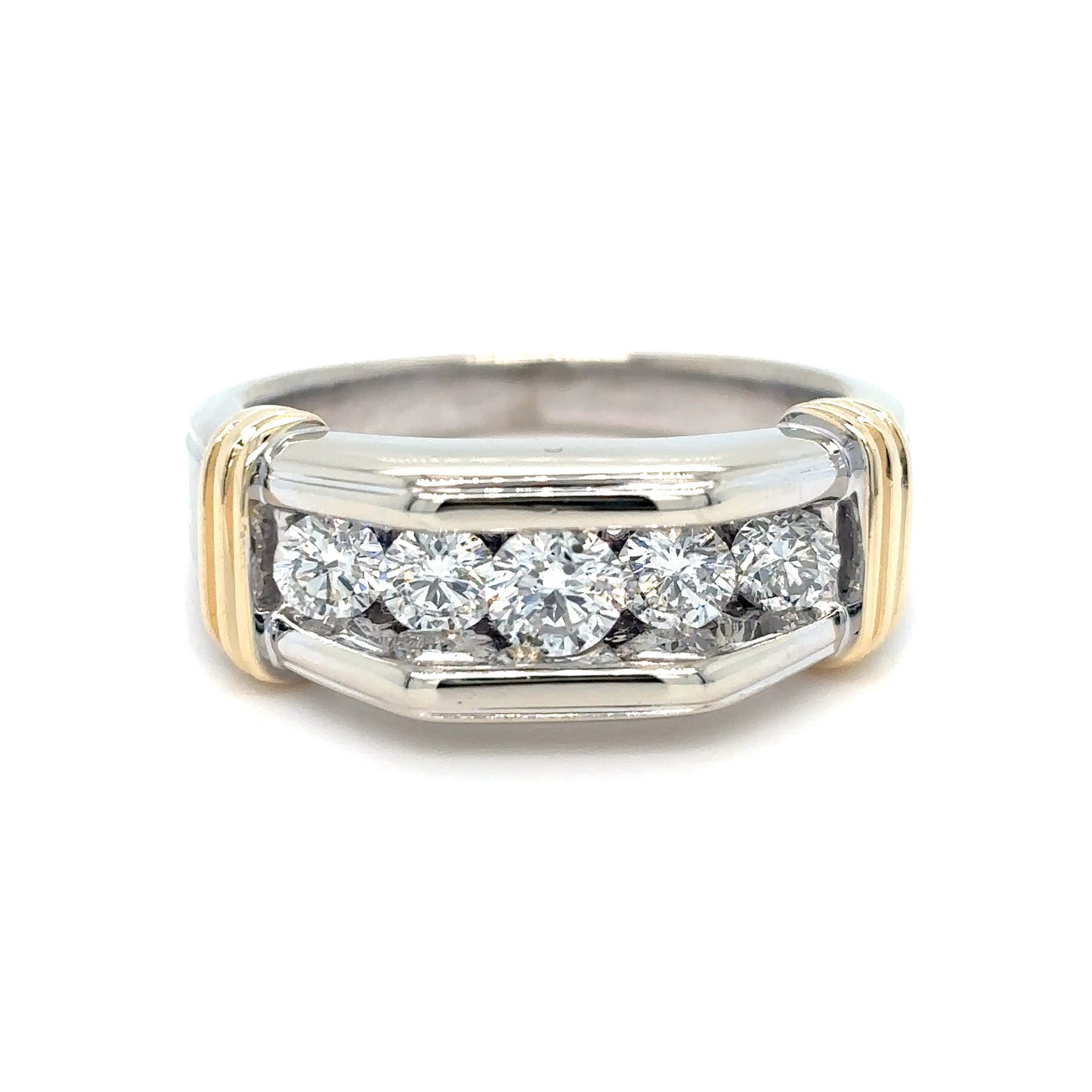 14KTT 1.06CTW DIAMOND WEDDING BAND SI2-I1/G 11.6G