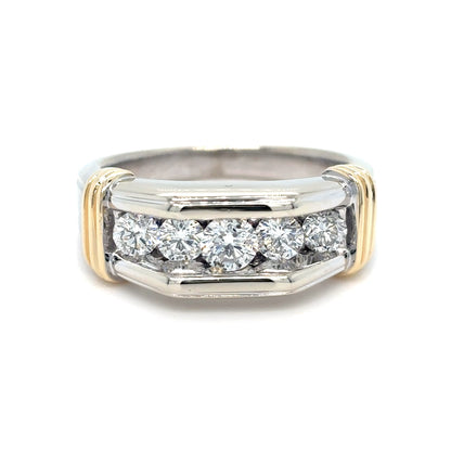 14KTT 1.06CTW DIAMOND WEDDING BAND SI2-I1/G 11.6G