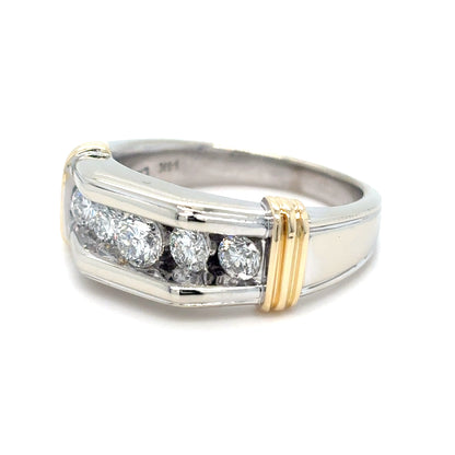 14KTT 1.06CTW DIAMOND WEDDING BAND SI2-I1/G 11.6G