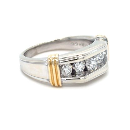 14KTT 1.06CTW DIAMOND WEDDING BAND SI2-I1/G 11.6G