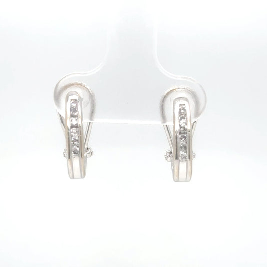 14KW 0.20CTW DIAMOND HOOP EARRINGS I1/H-I 2.6G-Fine Jewelry in Bradenton &amp; Lakewood Ranch, Fl. | Michael &amp; Co. Jewelers
