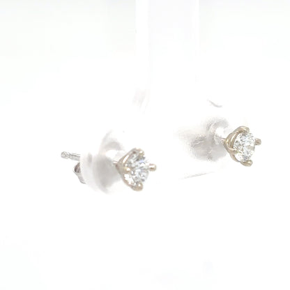14KW 0.36CTW ROUND DIAMOND SOLITAIRE MARTINI EARRINGS SI/G-H