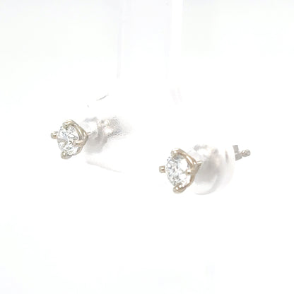 14KW 0.36CTW ROUND DIAMOND SOLITAIRE MARTINI EARRINGS SI/G-H