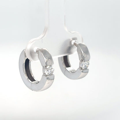 14KW 0.40CTW ROUND DIAMOND 15MM HOOP EARRINGS SI1/H 5.4G - Fine Jewelry in Bradenton Michael & Co. Jewelers