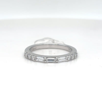 14KW 0.51CTW BAGUETTE-ROUND DIAMOND BAND VS/F-G 2.7G