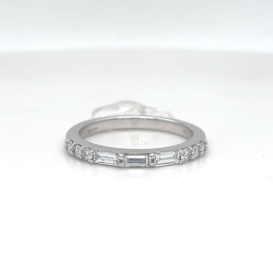 14KW 0.51CTW BAGUETTE-ROUND DIAMOND BAND VS/F-G 2.7G - Fine Jewelry in Bradenton Michael & Co. Jewelers