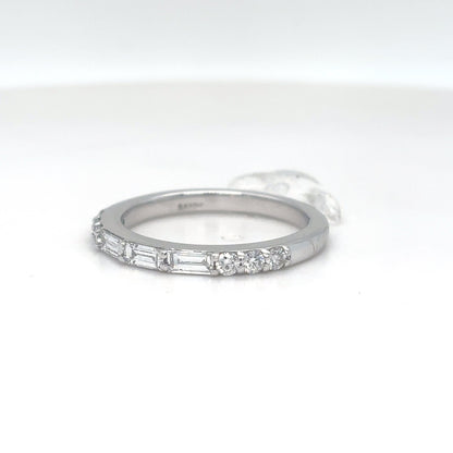 14KW 0.51CTW BAGUETTE-ROUND DIAMOND BAND VS/F-G 2.7G