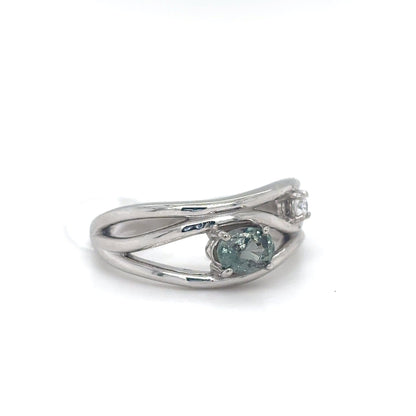 14KW 0.66CTW ALEXANDRITE-DIAMOND RING 4.8G