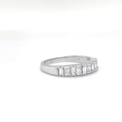 14KW 0.75CTW PRINCESS-BAGUETTE DIAMOND BAND SI/H-I 2.5G