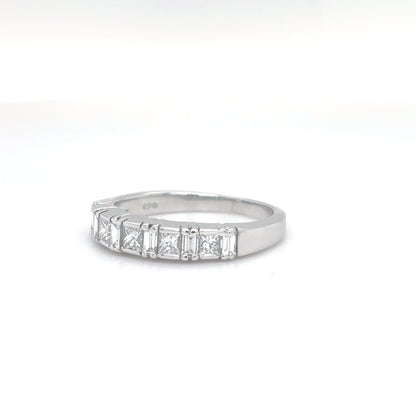 14KW 0.75CTW PRINCESS-BAGUETTE DIAMOND BAND SI/H-I 2.5G