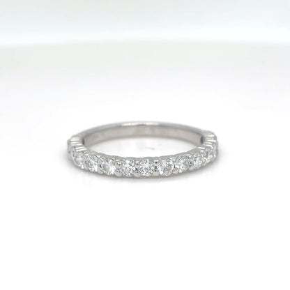 14KW 0.75CTW ROUND BRILLIANT DIAMOND BAND SI1/F-G 1.9G