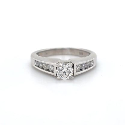14KW 0.82CTW ROUND DIAMOND ENGAGEMENT RING