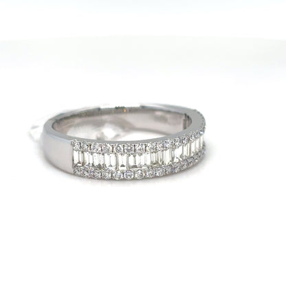 14KW 0.97CTW BAGUETTE-ROUND DIAMOND BAND VS/G 3.3G