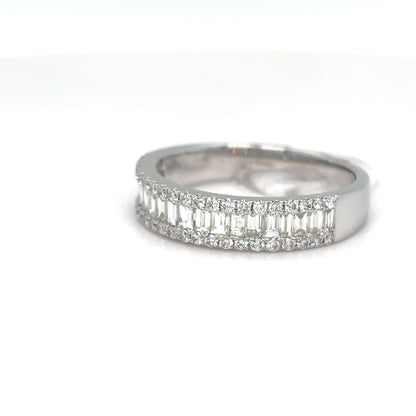 14KW 0.97CTW BAGUETTE-ROUND DIAMOND BAND VS/G 3.3G