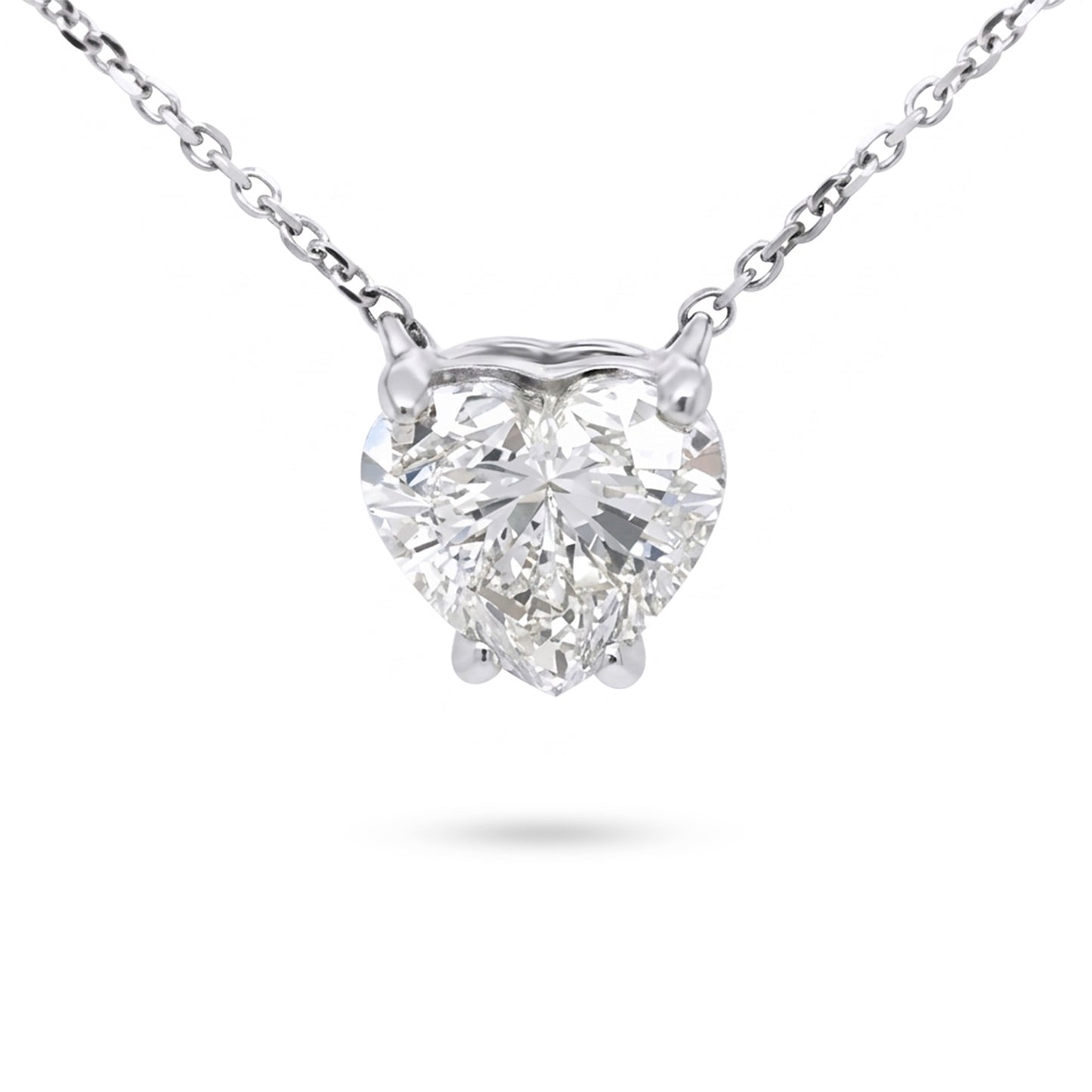 14KW 18" 2.01CT HEART LG DIAMOND PENDANT