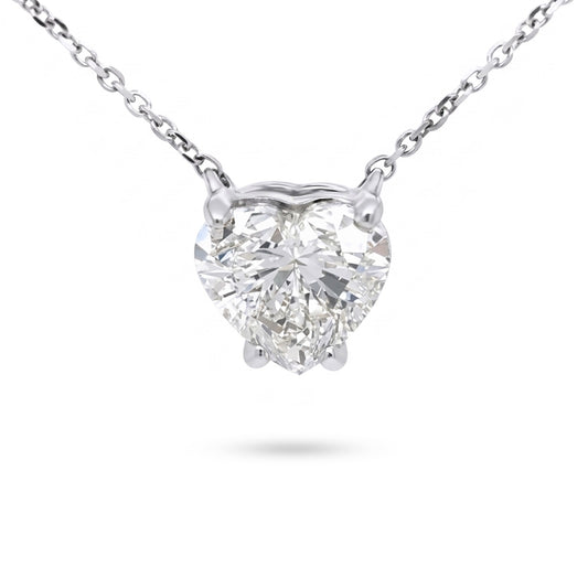 14KW 18" 2.01CT HEART LG DIAMOND PENDANT