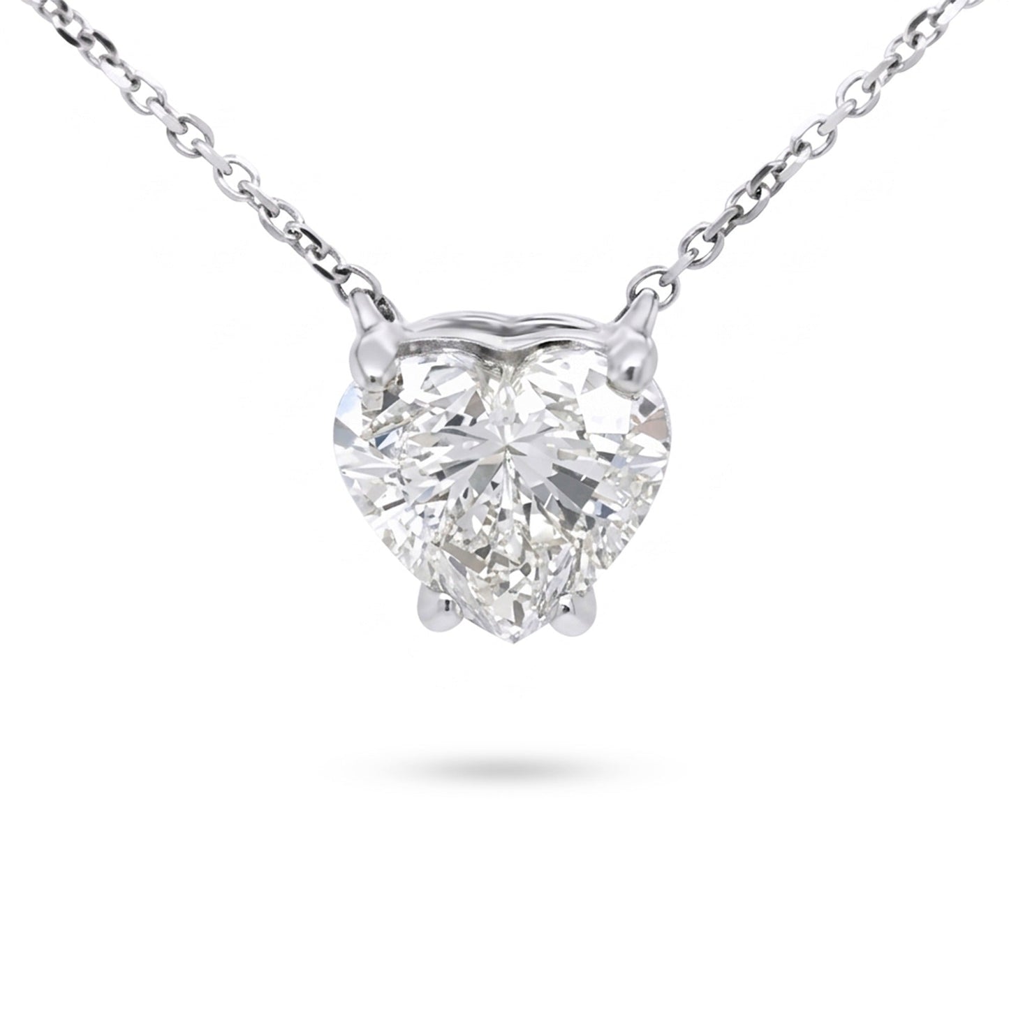 14KW 18" 2.01CT HEART LG DIAMOND PENDANT