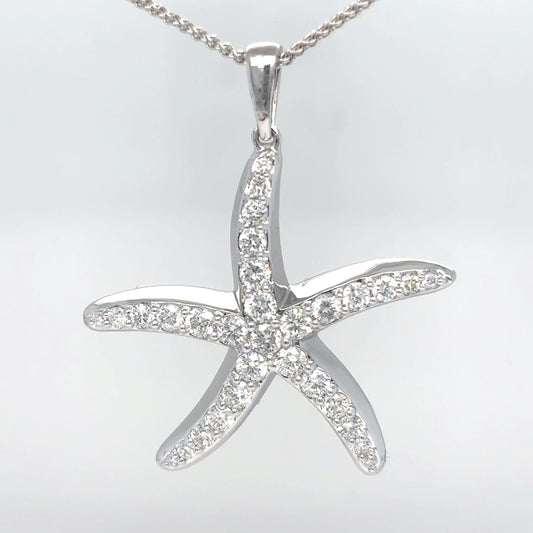 14KW 1.00CTW DIAMOND STARFISH PENDANT SI1/G-H 3.5G-Fine Jewelry in Bradenton &amp; Lakewood Ranch, Fl. | Michael &amp; Co. Jewelers