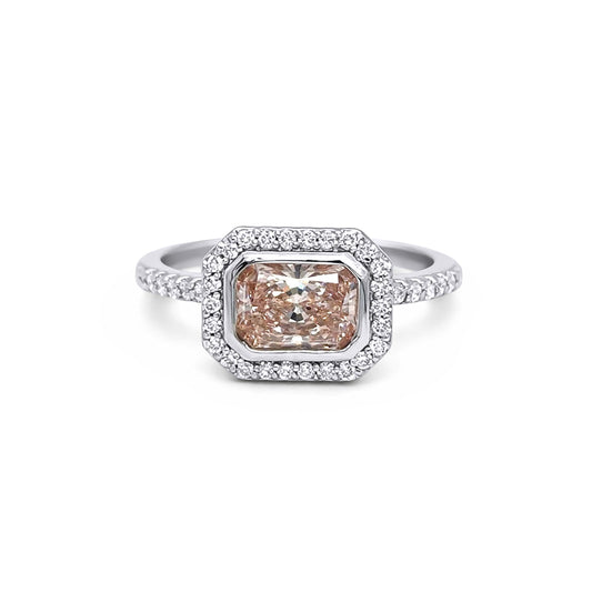 14KW 1.42CTW FANCY PINK-WHITE LAB GROWN DIAMOND RING VS1-FIP/VS1/F 4.0G-Fine Jewelry in Bradenton &amp; Lakewood Ranch, Fl. | Michael &amp; Co. Jewelers