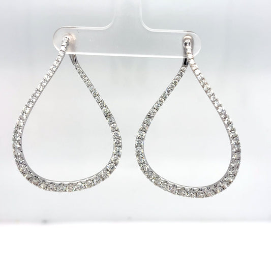 14KW 4.50CTW DIAMOND FASHION DROP EARRINGS SI/G-H 10.8G-Fine Jewelry in Bradenton &amp; Lakewood Ranch, Fl. | Michael &amp; Co. Jewelers