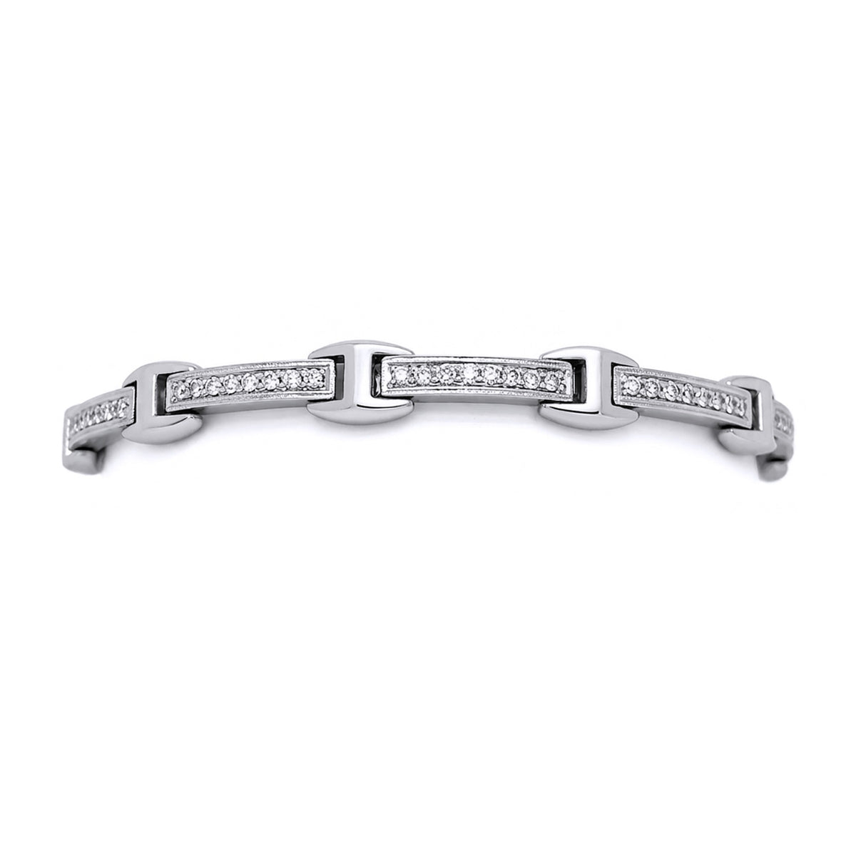 14KW 7.5" 1.00CTW DIAMOND BRACELET SI1/G 15.5G