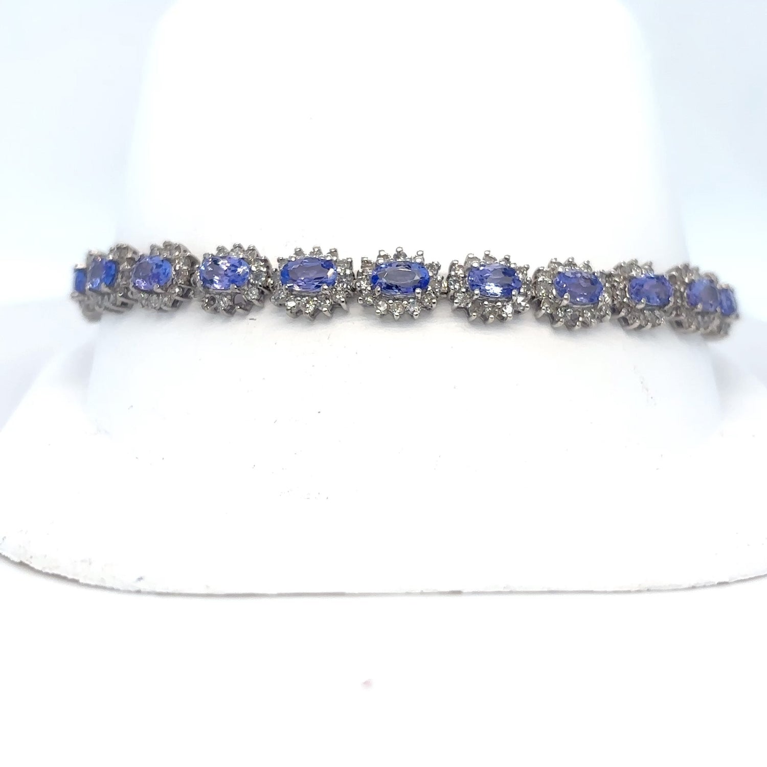 14KW 7.5" 7.50CTW TANZANITE-DIAMOND BRACELET "A" I1-2/H-I 10.0G - Fine Jewelry in Bradenton Michael & Co. Jewelers