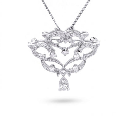 14KW DIAMOND BROOCH/PENDANT SI2-I1/H-I 6.5G