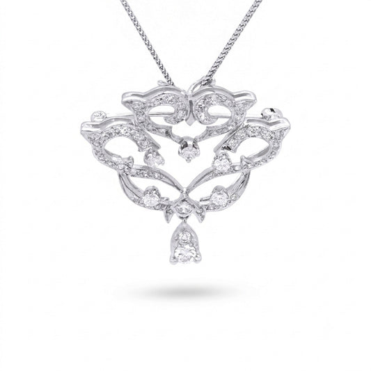14KW DIAMOND BROOCH/PENDANT SI2-I1/H-I 6.5G