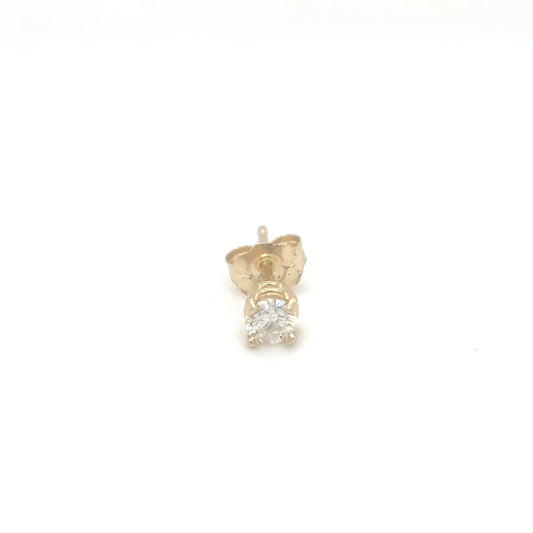 14KY 0.15CTW ROUND DIAMOND SOLITAIRE EARRRINGS I1/H-Fine Jewelry in Bradenton &amp; Lakewood Ranch, Fl. | Michael &amp; Co. Jewelers