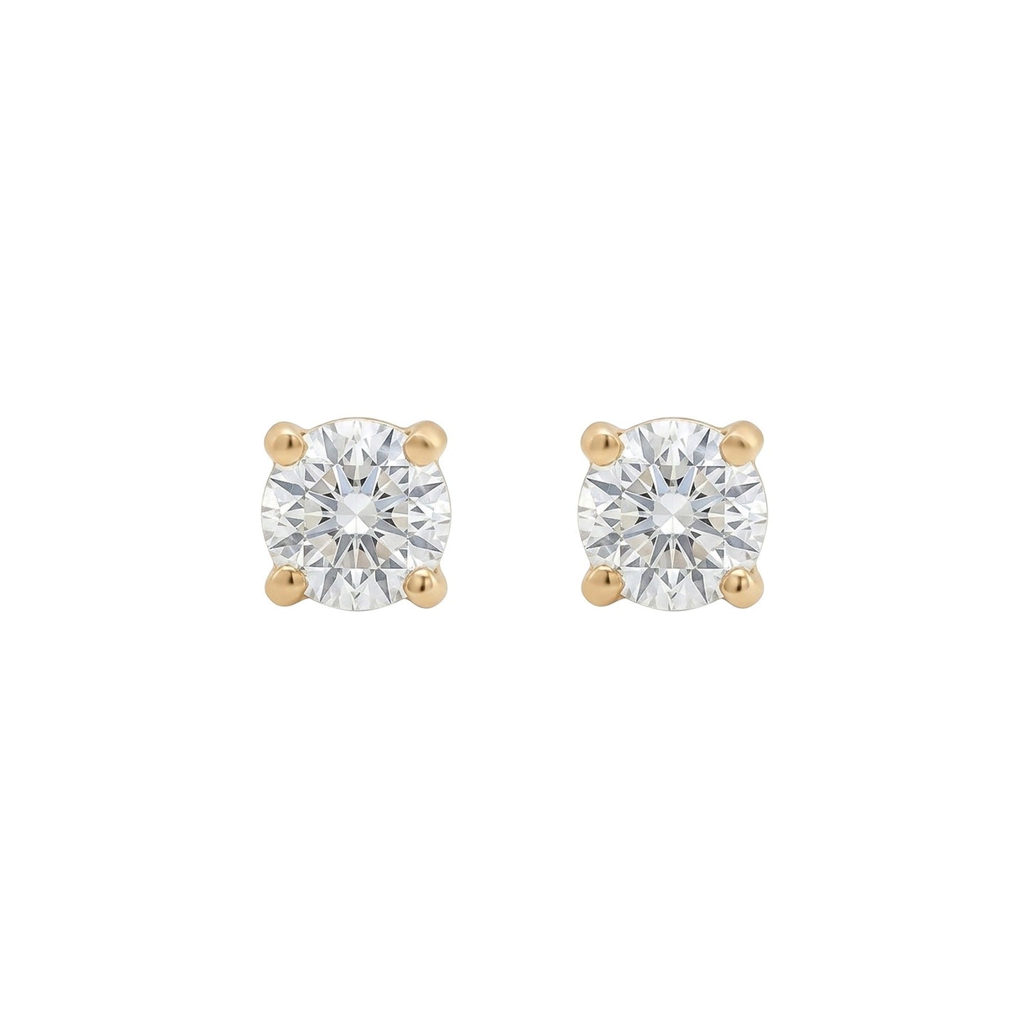 14KY 0.32CTW DIAMOND SOLITAIRE EARRINGS SI1/H-I