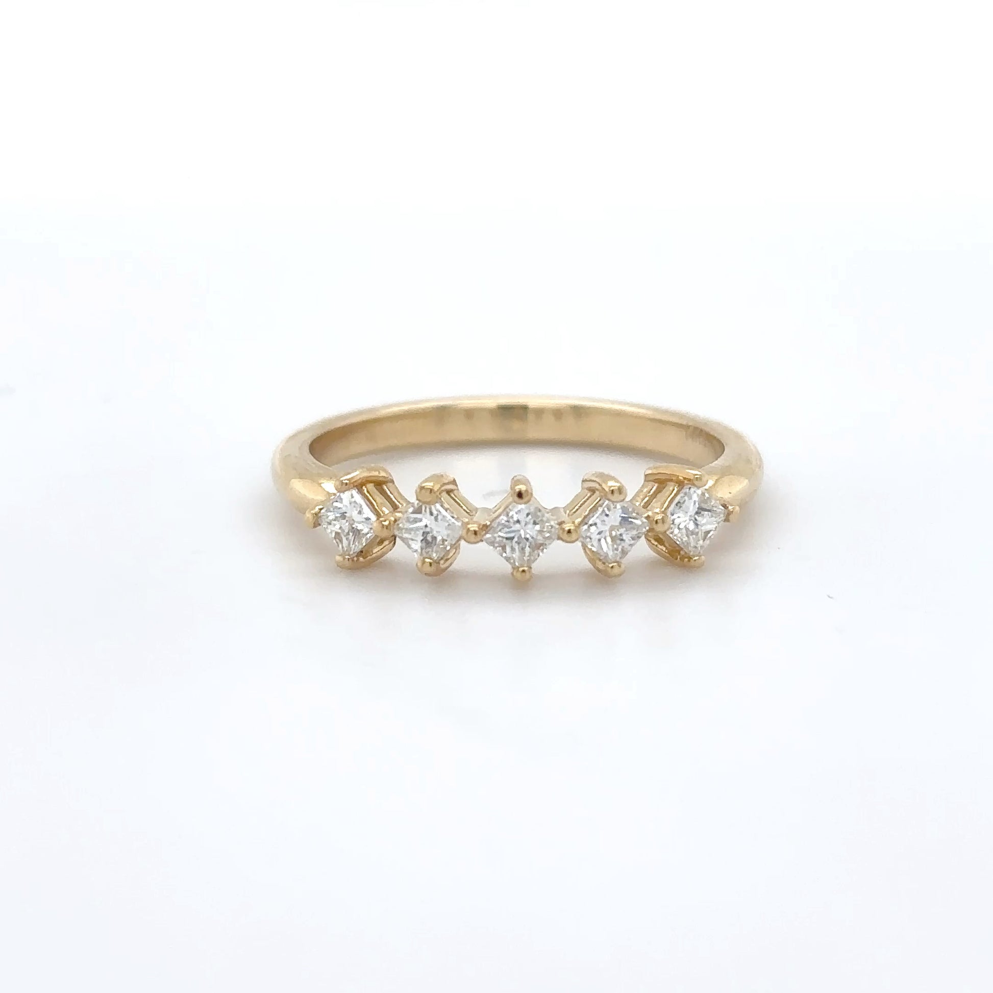 14KY 0.35CTW PRINCESS CUT DIAMOND ANNIVERSARY RING VS/F-G 2.3G