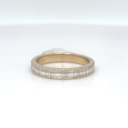 14KY 0.36CTW BAGUETTE-ROUND DIAMOND BAND VS/F-G 2.9G - Fine Jewelry in Bradenton Michael & Co. Jewelers