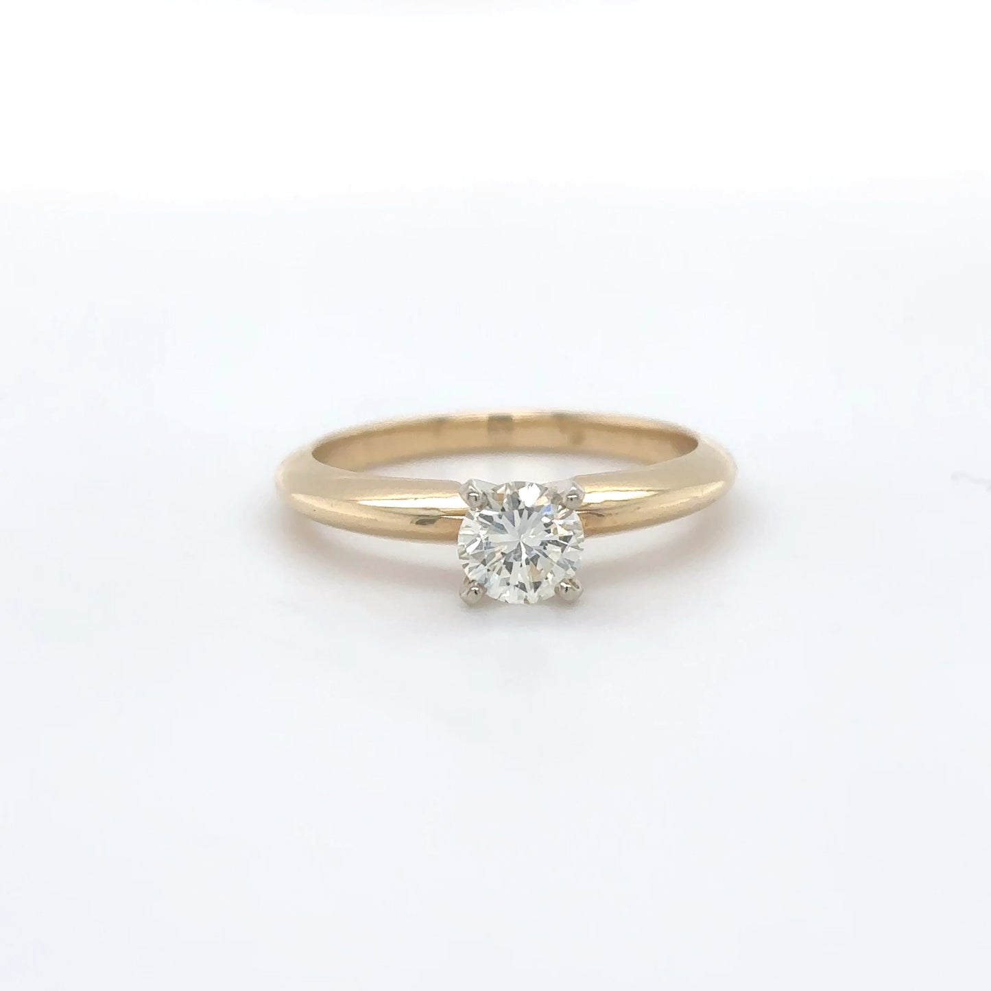 14KY 0.45CT ROUND DIAMOND ENGAGEMENT RING VS1/H-I 2.3G