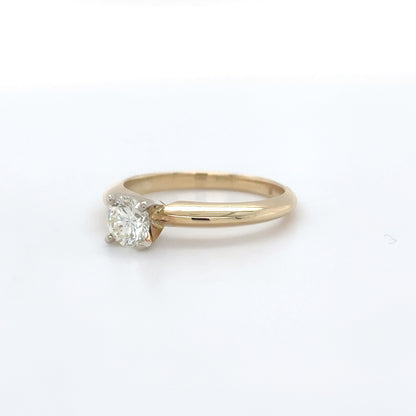 14KY 0.45CT ROUND DIAMOND ENGAGEMENT RING VS1/H-I 2.3G